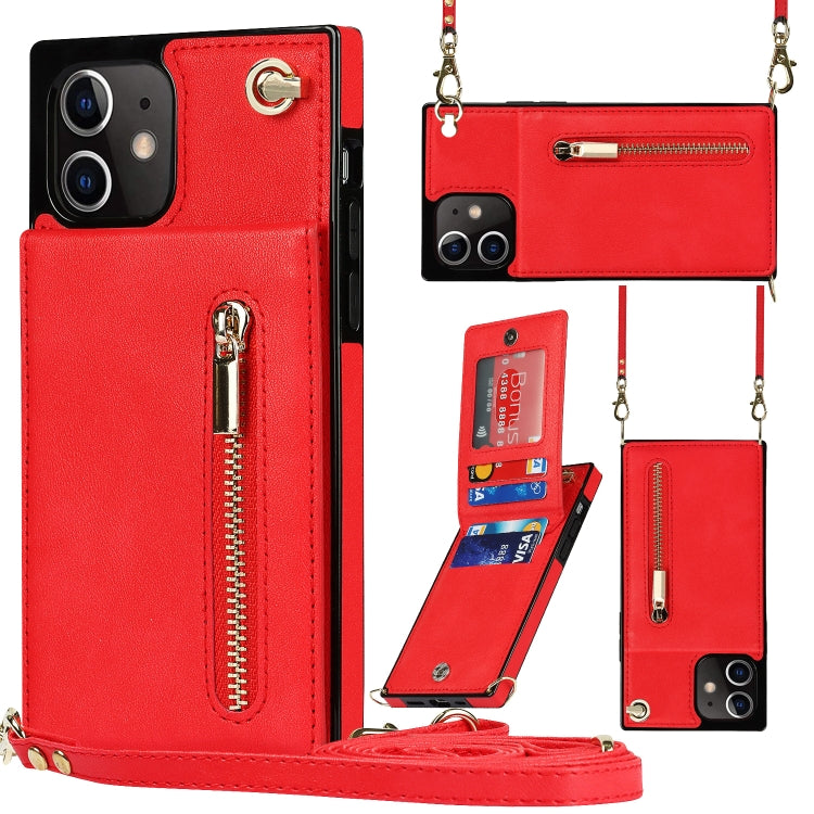Custodia portafoglio TPU e PU con cerniera per iPhone 12 Pro Max