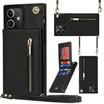 Custodia portafoglio TPU e PU con cerniera per iPhone 12 Pro Max