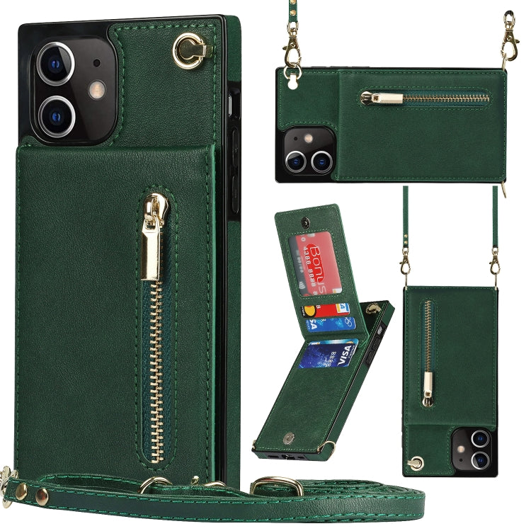 Custodia portafoglio TPU e PU con cerniera per iPhone 12 Pro Max