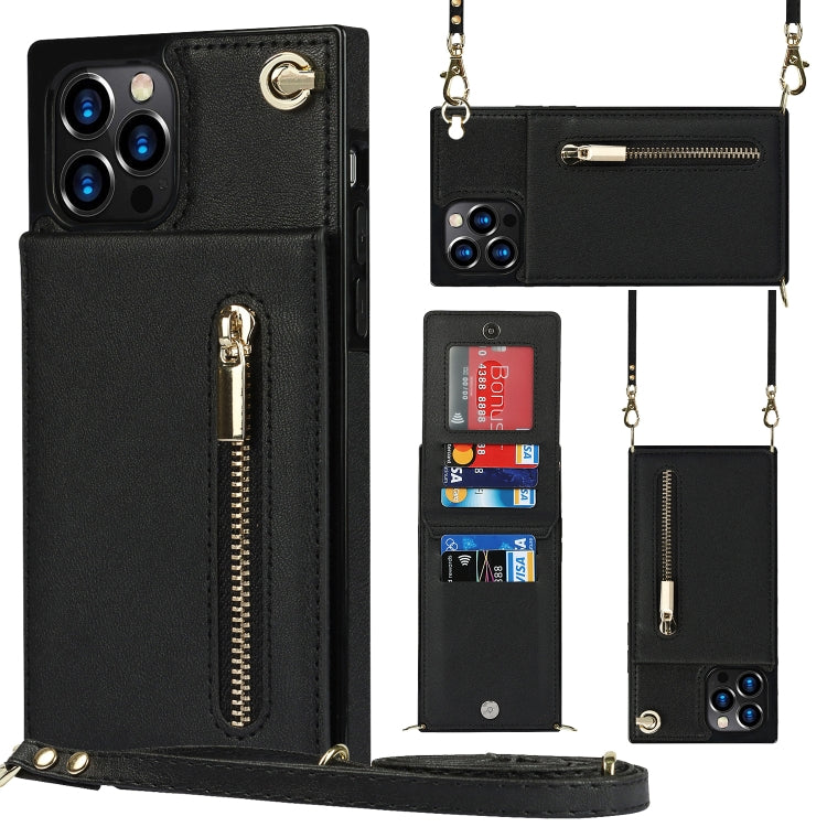 Custodia portafoglio TPU e PU con cerniera per iPhone 12 Pro Max