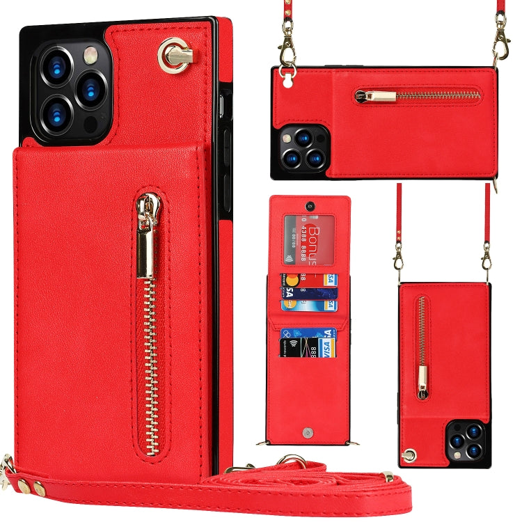 Custodia portafoglio TPU e PU con cerniera per iPhone 12 Pro Max