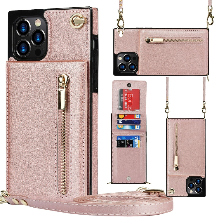 Custodia portafoglio TPU e PU con cerniera per iPhone 12 Pro Max