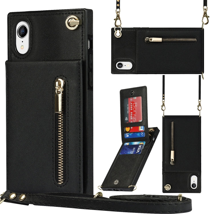Custodia portafoglio TPU e PU con cerniera per iPhone XS Max