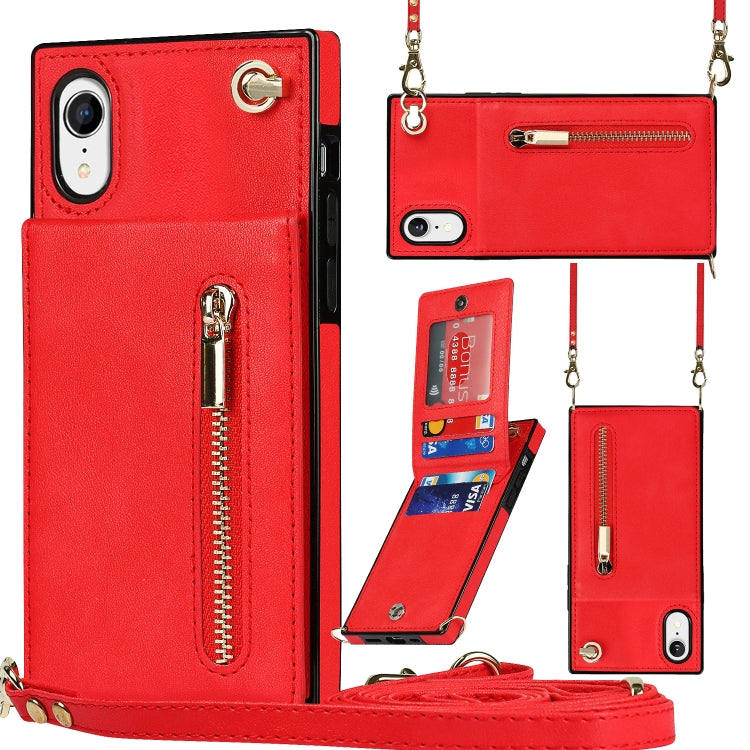 Custodia portafoglio TPU e PU con cerniera per iPhone XS Max