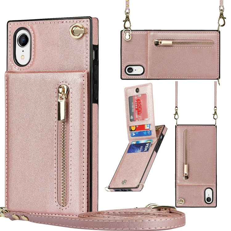 Custodia portafoglio TPU e PU con cerniera per iPhone XS Max