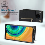 Custodia con cover posteriore quadrata in TPU + PU con cerniera a tracolla con supporto e slot per schede e portafoglio e cinturino, For Huawei Mate 30, For Huawei Mate 30 Pro, For Huawei P30, For Huawei P30 Lite