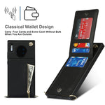 Custodia con cover posteriore quadrata in TPU + PU con cerniera a tracolla con supporto e slot per schede e portafoglio e cinturino, For Huawei Mate 30, For Huawei Mate 30 Pro, For Huawei P30, For Huawei P30 Lite