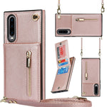 Custodia con cover posteriore quadrata in TPU + PU con cerniera a tracolla con supporto e slot per schede e portafoglio e cinturino, For Huawei Mate 30, For Huawei Mate 30 Pro, For Huawei P30, For Huawei P30 Lite