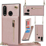 Custodia con cover posteriore quadrata in TPU + PU con cerniera a tracolla con supporto e slot per schede e portafoglio e cinturino, For Huawei Mate 30, For Huawei Mate 30 Pro, For Huawei P30, For Huawei P30 Lite