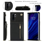 Custodia con cover posteriore quadrata in TPU + PU con cerniera a tracolla con supporto e slot per schede e portafoglio e cinturino, For Huawei P30 Pro, For Huawei P40, For Huawei P40 Pro