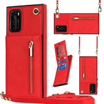 Custodia con cover posteriore quadrata in TPU + PU con cerniera a tracolla con supporto e slot per schede e portafoglio e cinturino, For Huawei P30 Pro, For Huawei P40, For Huawei P40 Pro