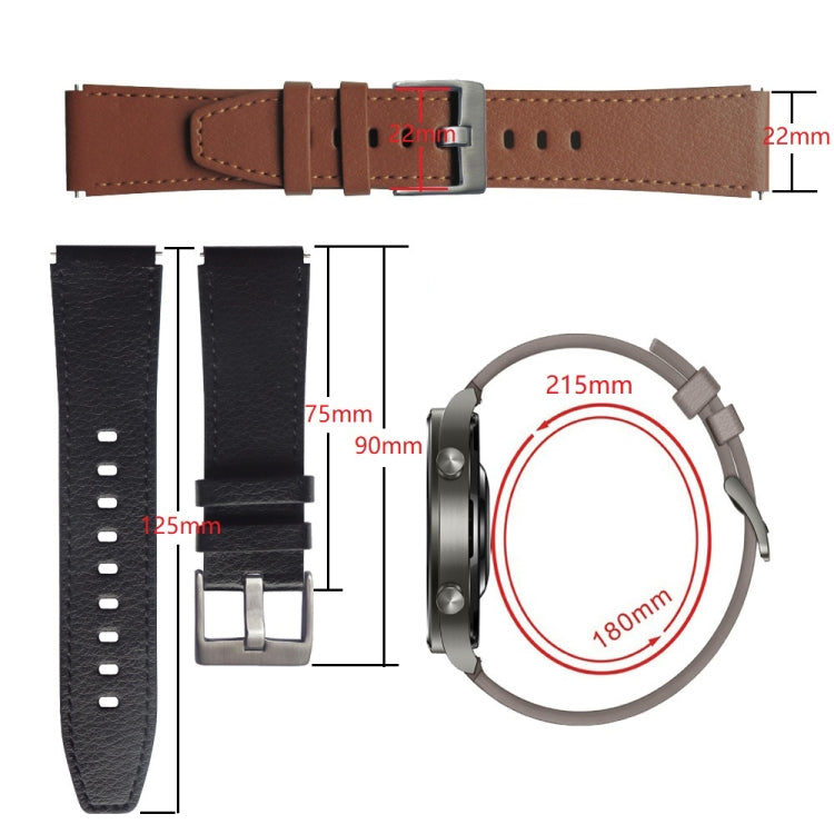 Cinturino di ricambio per cinturino in pelle, For Huawei Watch GT2 Pro