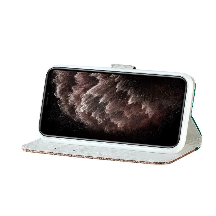 Custodia portafoglio in pelle effetto coccodrillo per iPhone 13