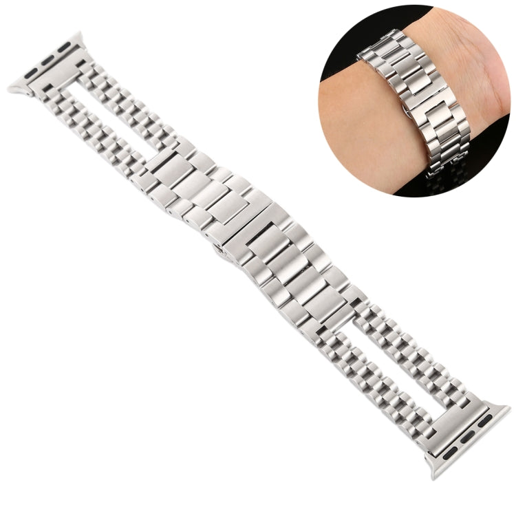 Cinturino in acciaio inossidabile, For Apple Watch Series 7 41mm / 6 & SE & 5 & 4 40mm / 3 & 2 & 1 38mm, For Apple Watch Series 8&7 41mm / SE 2&6&SE&5&4 40mm / 3&2&1 38mm, For Apple Watch Series 7 45mm / 6 & SE & 5 & 4 44mm / 3 & 2 & 1 42mm            ...