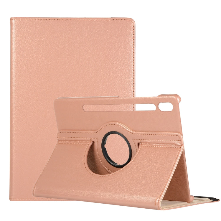 Litchi Texture Flip orizzontale Custodia in pelle con rotazione a 360 gradi con supporto, For Samsung Galaxy Tab S7 FE T730