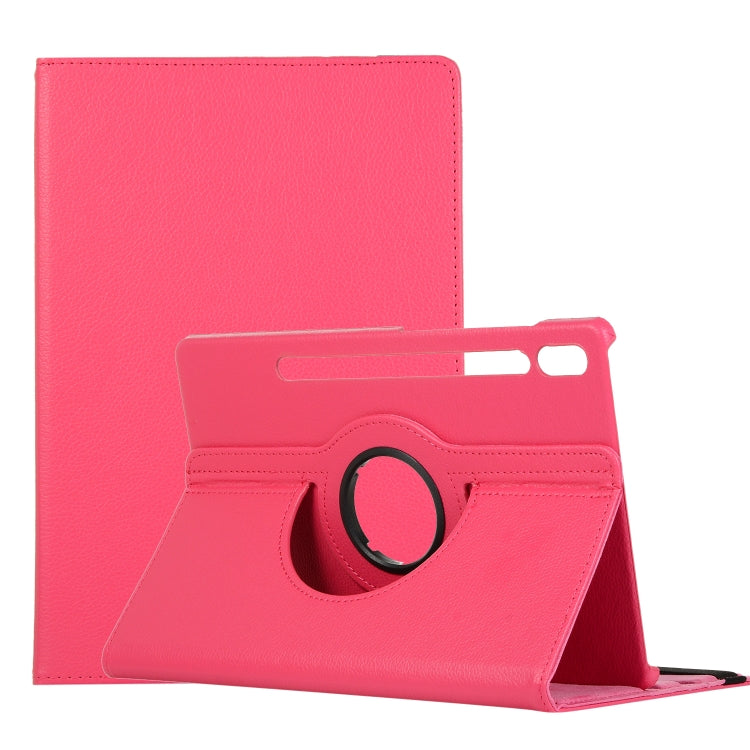 Litchi Texture Flip orizzontale Custodia in pelle con rotazione a 360 gradi con supporto, For Samsung Galaxy Tab S7 FE T730