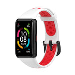 Per Huawei Band 6 / Honor Band 6 Cinturino di ricambio universale in silicone traspirante bicolore