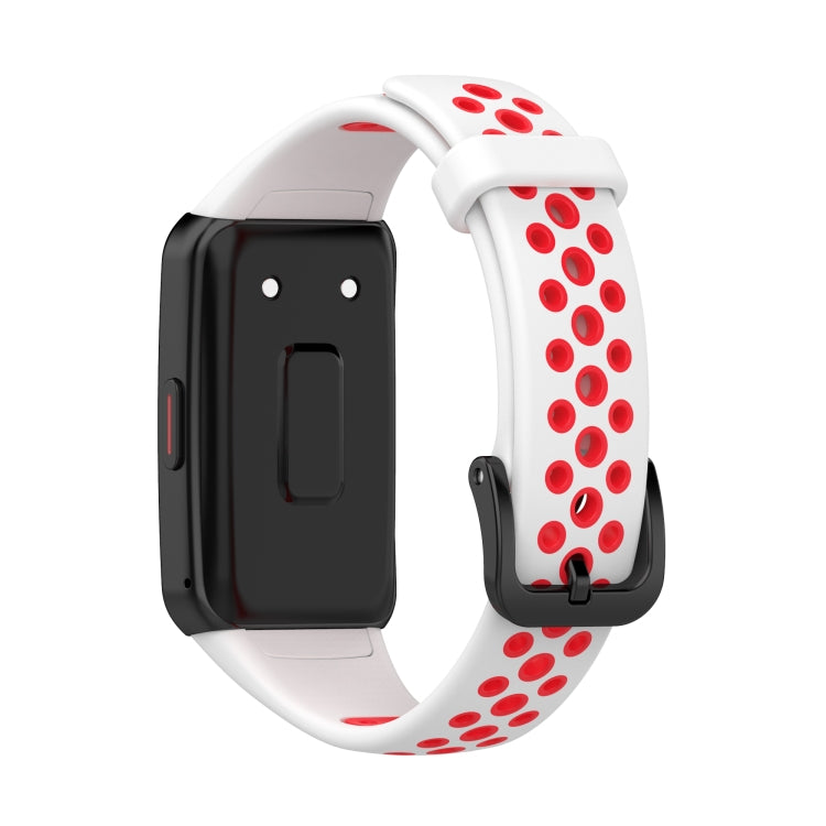 Per Huawei Band 6 / Honor Band 6 Cinturino di ricambio universale in silicone traspirante bicolore