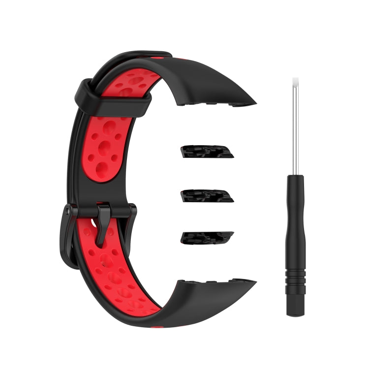 Per Huawei Band 6 / Honor Band 6 Cinturino di ricambio universale in silicone traspirante bicolore