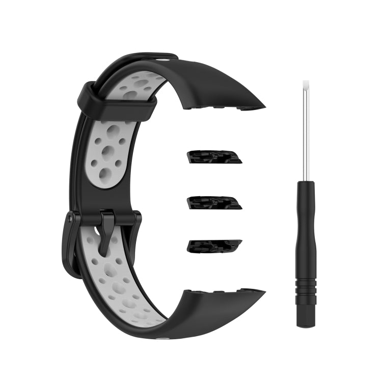 Per Huawei Band 6 / Honor Band 6 Cinturino di ricambio universale in silicone traspirante bicolore