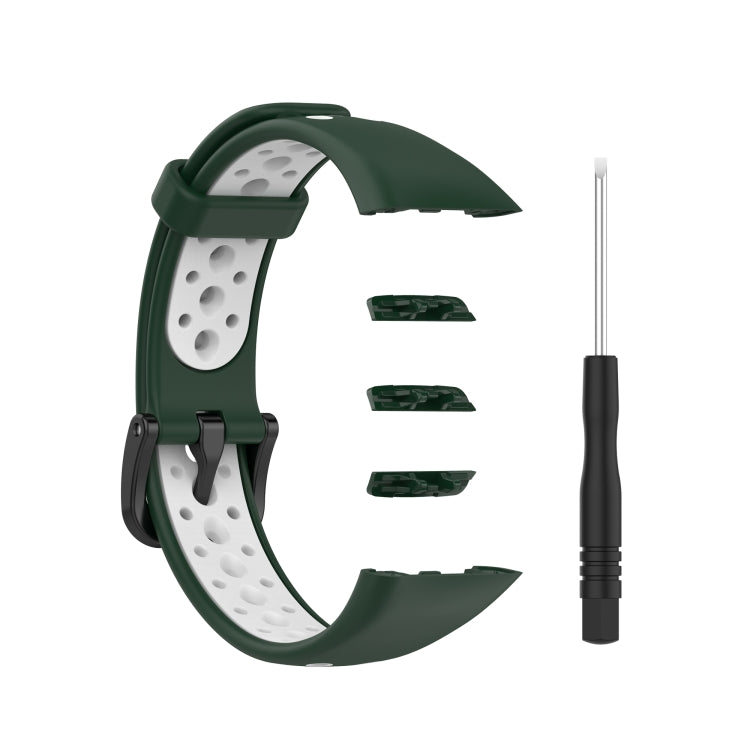 Per Huawei Band 6 / Honor Band 6 Cinturino di ricambio universale in silicone traspirante bicolore