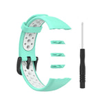 Per Huawei Band 6 / Honor Band 6 Cinturino di ricambio universale in silicone traspirante bicolore