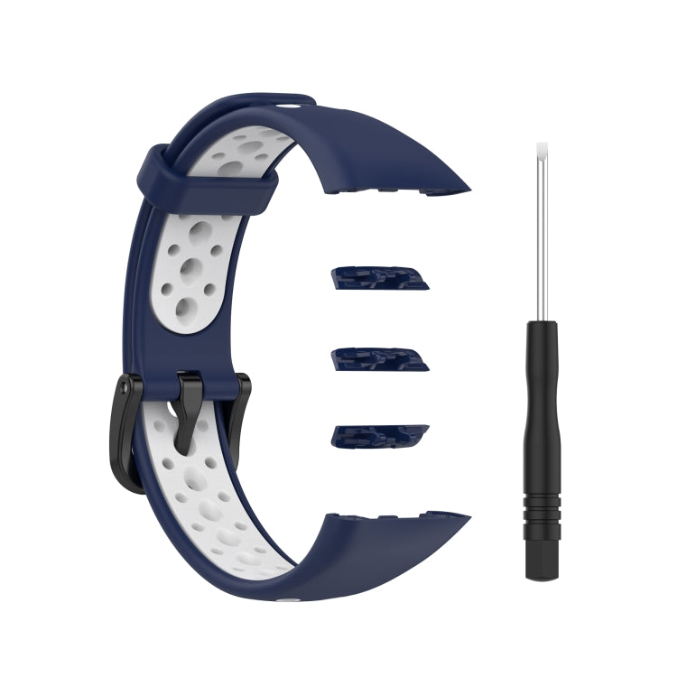 Per Huawei Band 6 / Honor Band 6 Cinturino di ricambio universale in silicone traspirante bicolore