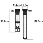 Per Huawei Band 6 / Honor Band 6 Cinturino di ricambio universale in silicone traspirante bicolore