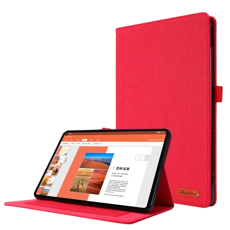 Custodia in pelle TPU a vibrazione orizzontale con struttura in tessuto con supporto, For Lenovo Tab K10, For Huawei MatePad 11 2021
