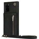 Custodia con cover posteriore quadrata in TPU + PU con cerniera a tracolla con supporto e slot per schede e portafoglio e cinturino, For Samsung Galaxy S20+, For Samsung Galaxy S20 Ultra, For Samsung Galaxy S20 FE 5G, For Samsung Galaxy Note20 Ultra