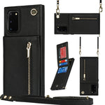 Custodia con cover posteriore quadrata in TPU + PU con cerniera a tracolla con supporto e slot per schede e portafoglio e cinturino, For Samsung Galaxy S20+, For Samsung Galaxy S20 Ultra, For Samsung Galaxy S20 FE 5G, For Samsung Galaxy Note20 Ultra