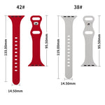 Cinturino di ricambio in silicone con 8 fibbie dimagranti, For Apple Watch Series 7  41mm / & 6 & SE & 5 & 4 40mm, For Apple Watch Series  7  45mm / & 6 & SE & 5 & 4 44mm