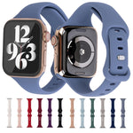 Cinturino di ricambio in silicone con 8 fibbie dimagranti, For Apple Watch Series 7  41mm / & 6 & SE & 5 & 4 40mm, For Apple Watch Series  7  45mm / & 6 & SE & 5 & 4 44mm