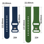 Cinturino di ricambio in silicone con 8 fibbie, For Samsung Galaxy Watch Active, For Huawei Watch GT 2 42mm
