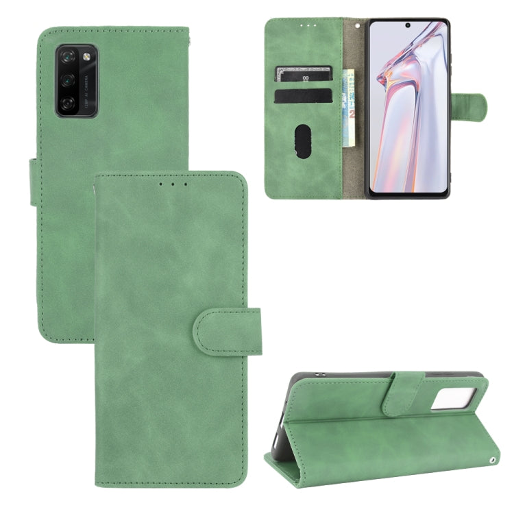 Tinta unita Skin Feel Fibbia magnetica Flip orizzontale Custodia in pelle PU con struttura in vitello con supporto e slot per schede e portafoglio, For Blackview A100, For Ulefone Armor 11T 5G