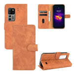 Tinta unita Skin Feel Fibbia magnetica Flip orizzontale Custodia in pelle PU con struttura in vitello con supporto e slot per schede e portafoglio, For Blackview A100, For Ulefone Armor 11T 5G