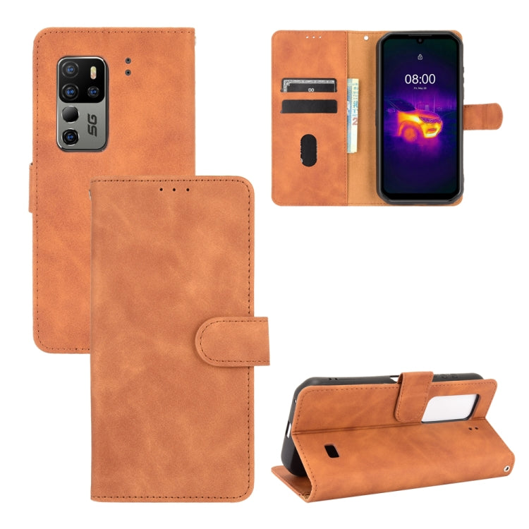 Tinta unita Skin Feel Fibbia magnetica Flip orizzontale Custodia in pelle PU con struttura in vitello con supporto e slot per schede e portafoglio, For Blackview A100, For Ulefone Armor 11T 5G