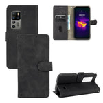 Tinta unita Skin Feel Fibbia magnetica Flip orizzontale Custodia in pelle PU con struttura in vitello con supporto e slot per schede e portafoglio, For Blackview A100, For Ulefone Armor 11T 5G
