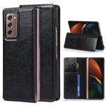Custodia in pelle 2 in 1 Crazy Horse Texture Split orizzontale con supporto e slot per schede, For Samsung Galaxy Z Fold2 5G