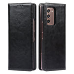 Custodia in pelle 2 in 1 Crazy Horse Texture Split orizzontale con supporto e slot per schede, For Samsung Galaxy Z Fold2 5G