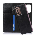Custodia in pelle 2 in 1 Crazy Horse Texture Split orizzontale con supporto e slot per schede, For Samsung Galaxy Z Fold2 5G