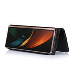 Custodia in pelle 2 in 1 Crazy Horse Texture Split orizzontale con supporto e slot per schede, For Samsung Galaxy Z Fold2 5G