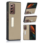 Custodia protettiva in pelle Lychee Texture con supporto, For Samsung Galaxy Z Fold2 5G