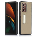 Custodia protettiva in pelle Lychee Texture con supporto, For Samsung Galaxy Z Fold2 5G