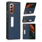 Custodia protettiva in pelle Lychee Texture con supporto, For Samsung Galaxy Z Fold2 5G