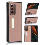 Custodia protettiva in pelle Lychee Texture con supporto, For Samsung Galaxy Z Fold2 5G
