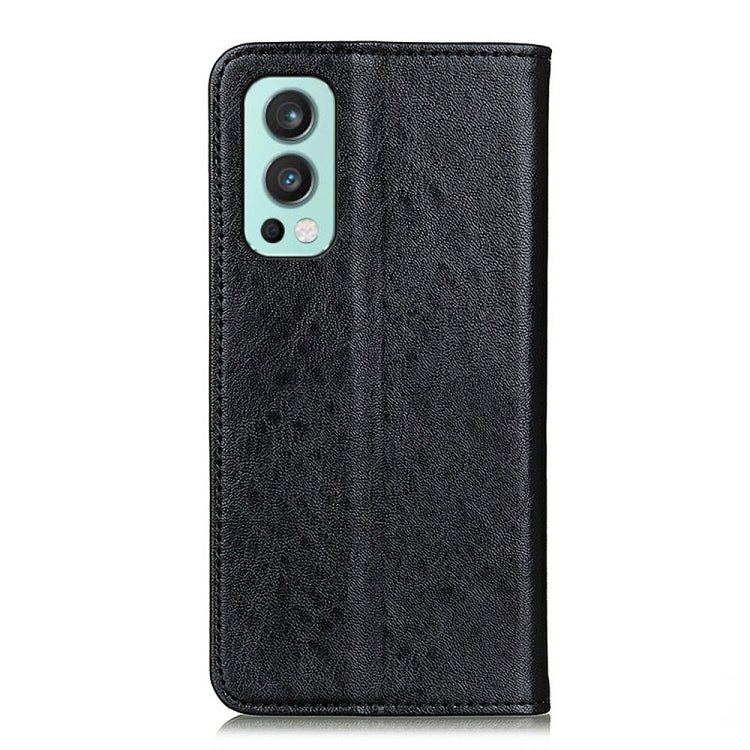 Custodia in pelle a vibrazione orizzontale con struttura magnetica Crazy Horse con supporto, slot per carte e portafoglio, For OnePlus Nord 2 5G