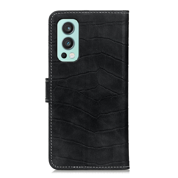 Custodia in pelle a vibrazione orizzontale con struttura in coccodrillo magnetica con supporto, slot per carte e portafoglio, For OnePlus Nord 2 5G