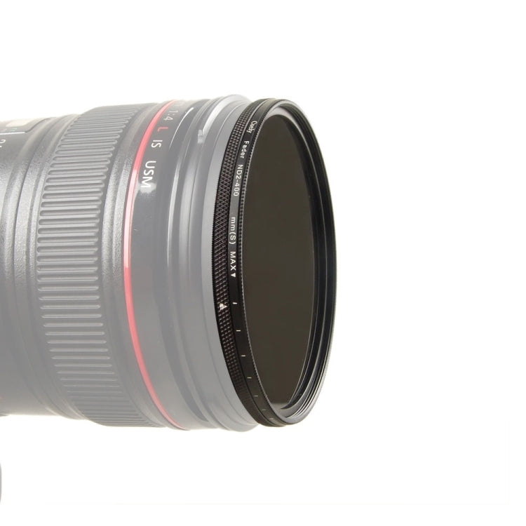 ND2-400 Da ND2 a ND400 Filtro ND Filtro variabile regolabile a densità neutra, Cuely 40.5mm, Cuely 49mm, Cuely 52mm, Cuely 55mm, Cuely 58mm, Cuely 62mm, Cuely 67mm, Cuely 72mm, Cuely 77mm, Cuely 82mm