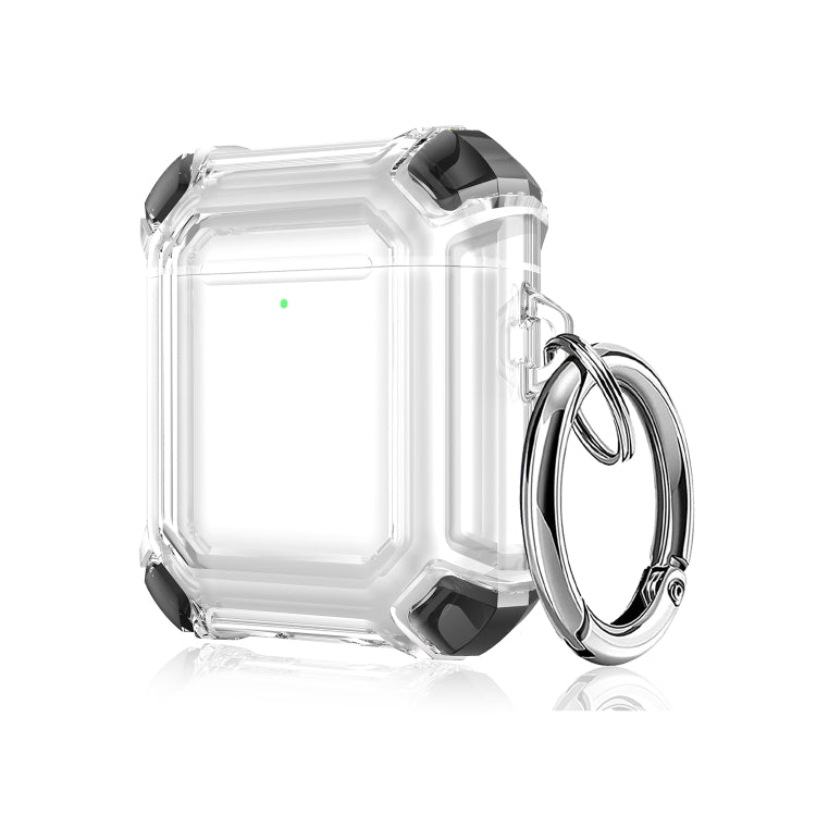 Custodia protettiva PC bicolore per AirPods Pro con gancio